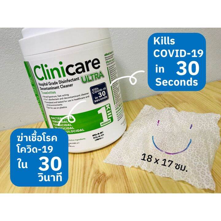 lot-ใหม่-exp03-25-clinicare-ultra-wet-wipe-ทิชชูเปียก-ผ้าอเนกประสงค์-ทำความสะอาด-ใช้ได้ทุกพื้นผิว-คุณภาพประเทศออสเตรเลีย