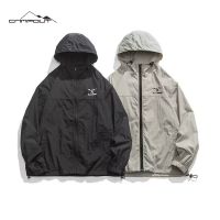 【CAMPOUT】Outdoor hiking clothing, sun protection clothing, mens hooded sun protection clothing, light and breathable, outdoor UV protection, fishing sun protection clothing, sports jacket