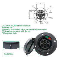 ช่องเสียบการชาร์จ EV ประเภท 2 อะแดปเตอร์เครื่องชาร์จ EV UL94‑V‑0 การป้องกัน IP54 แบบหน่วงไฟ สำหรับรถยนต์พลังงานใหม่