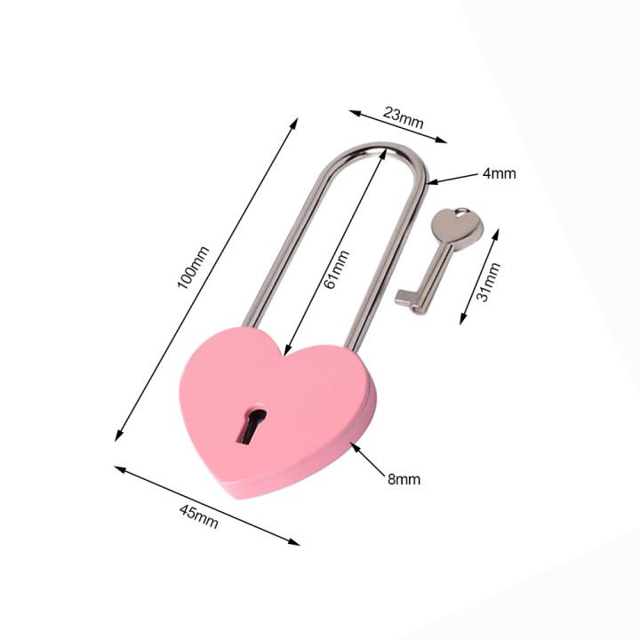 heart-padlock-with-key-diary-book-lock-jewelry-box-lock-metal-padlock-heart-shaped-padlock-mini-love-heart-lock-personalized-padlock