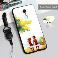 สำหรับ Xiaomi Redmi Note 3/Redmi Note 4/Redmi Note 4X Snapdrag/redmi Note 5/Note 5 Pro /Redmi Note 5A เคสซิลิโคนนิ่มไร้รอยนิ้วมือพร้อมห่วงและเชือก