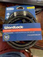 สายล็อคจักรยาน WordLock ด้วยรหัส4ตัวอักษร(ภาษาอังกฤษ) Use Words 5ft x 10mm 150cm(เซนติเมตร) Flexible Steel Cable โซ่ล็อคจักรยาน สายล็อคจักรยาน กุญแจล็อคล้อ กุญแจ