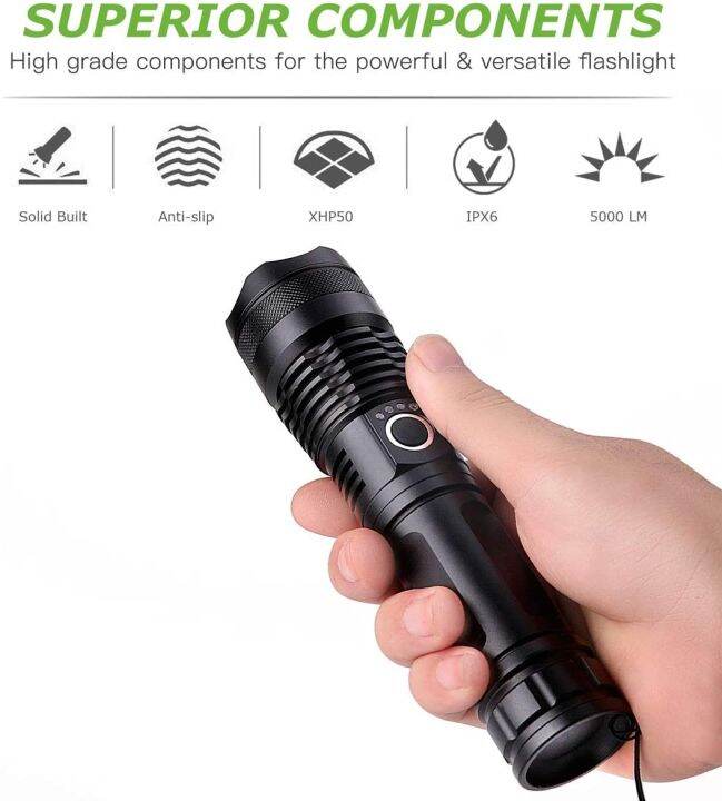 zk30-10000-lumen-rechargeable-tactical-flashlight-xhp50-led-for-hiking-hunting-camping-emergency-outdoor-sport