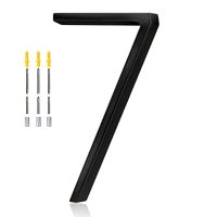 5.6 inch Floating House Number, DIY Modern House Numbers, Garden Door Mailbox Decor Number with Nail Kit, Coated Black