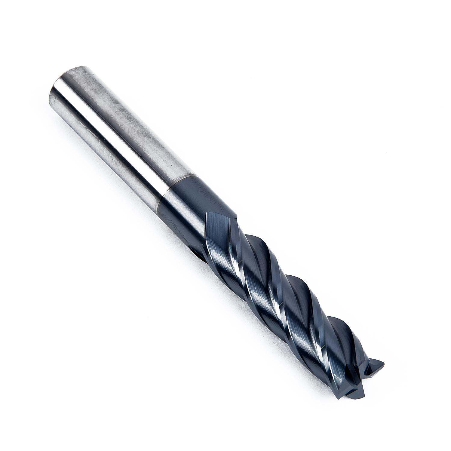 100MM 3Pcs/Pack Carbide End Mill Flat Top Extra Long 4mm Shank For CNC Milling 