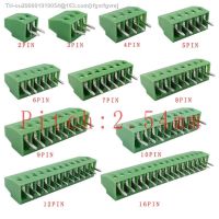 ✿♘ 2.54mm/0.1 Pitch PCB Screw Terminal Block Connector 2P 3P 4P 5P 6P 7P 8P 9P 10P 12P 16Pin Terminals 150V 6A for 26-18AWG Cable