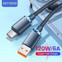 [ขายดี] สายเคเบิล6A USB C 120W ชนิด C สายชาร์จเร็วสำหรับสายข้อมูล Huawei USB สายเคเบิ้ล C เครื่องชาร์จสำหรับซัมซุง Xiaomi 2M ความเร็วสูง