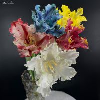 【CC】 SunMade High-end Painting Feather Looking Large Real Artificial Flowers Wedding Decore Artificales