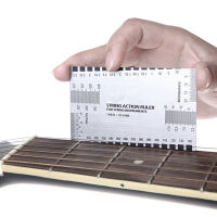 rjnfwlee STEEL String Action Gauge ไม้บรรทัดคู่มือการตั้งค่าวัด luthier สำหรับกีต้าร์เบส