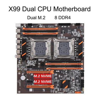 เมนบอร์ด CPU คู่ X99มาเธอร์บอร์ด X99มาเธอร์บอร์ด LGA 2011 E-ATX V3 USB3.0 SATA พร้อมตัวประมวลผล Xeon แบบคู่ช่องเสียบ M.2คู่8มิลลิเมตร DDR4 2011-3