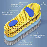 หน่วยความจำโฟม Insoles สำหรับรองเท้าแต่เพียงผู้เดียวตาข่ายระบายอากาศเหงื่อ Wicking เบาะวิ่ง Insoles สำหรับเท้าผู้ชายผู้หญิงกระดูก Insoles