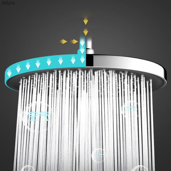 Bathroom Silver Overhead Rain Shower Head Ceiling Top Rainfall