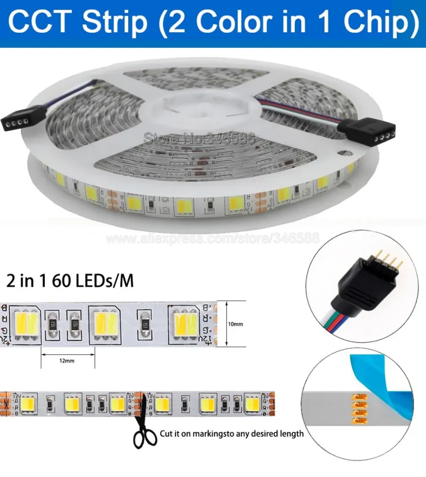 12V 24V DC 5m SMD 5050 LED Strip 60LEDs/m Flexible Decoration Lighting IP20  IP65 Waterproof LED Tape RGB RGBW RGB CCT Warm White