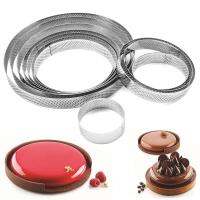 【YF】 Decorating Tool Perforated Stainless Steel Tartlet Molds Cake Mold Tart Ring Circle Mould