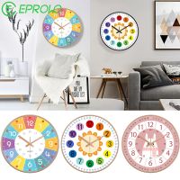 ♚✽◈ 8/10/12inch Children Clock Mute Wall Clock Hour Minute Second Cognition Colorful Clocks Kids Early Preschool Teaching Aids