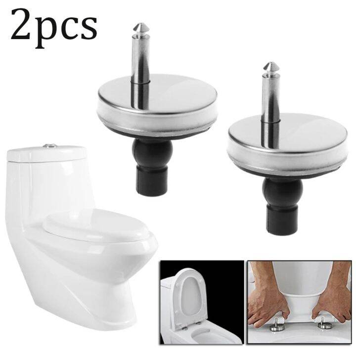2x Toilet Seat Hinges Top Close Soft Release Quick Fitting Heavy Duty