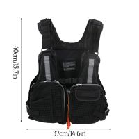 Buoyancy Vest Kayak Drifting Surfing Life Jacket Swimming Fishing Adults Adjustable Safety Vest  Black  Life Jackets