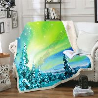 2023 Arctic Nights Fleece Blanket Plush 3d Printed for Adults Sofa Sherpa Fleece Bedspread Wrap Throw Blanket