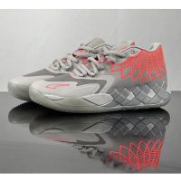 RT [Original] PM * M B.01 Rick And Morty Grey Red Lamelo- Ball- Fashion All Match Men Basketball Shoes Shoes Shock Absorption Comfortable Sports Shoes {Free Shipping}