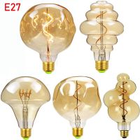 หลอดไฟ LED E27หรี่แสงได้220V ไส้หลอดไฟเกลียวนำหิน G125หลอดไฟ LED 4W ไส้หลอดตกแต่ง Edison