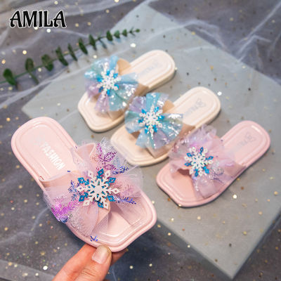 AMILA รองเท้าแตะเด็กผู้หญิง,ทันสมัยและอเนกประสงค์รองเท้าแตะนิ่มกันลื่นสบายรองเท้าแตะนางฟ้า