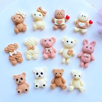 【Approving】10Pcs ใหม่น่ารัก ResinCartoon LittleFlat BackScrapbook Kawaii DIY Embellishments อุปกรณ์เสริม