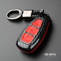 【Wrist watch】 Carbon Car Styling Fob Cover Keychain for Fiesta 3 4 MK3 MK4 Mondeo Ecosport Kuga Fo ！