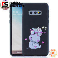 Acekool สายคล้องแบบมีเคสป้องกันเต็มรูปแบบสำหรับ Samsung S10การ์ตูนน่ารักสีฝาหลัง TPU นิ่มกันลื่นกันกระแทก