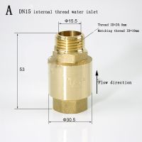 Brass Check Valve One Way Non-return Valve G1/2 G3/4 G1 Male/Female Thread 1.6MPA Vertical check valve