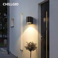 CHILLGIO อุปกรณ์ตกแต่งสนามดาวน์ไลท์กลางแจ้งกันน้ำที่ทันสมัยหลอดไฟบ้านภายในแสงอลูมิเนียมภายในแบบมินิมอล