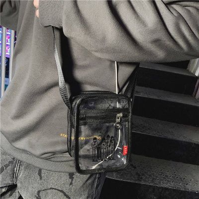 Trendy nd Crossbody Bag Mens Pvc Jelly Transparent Bag Mens Ins Fashion Korean Style Student Shoulder Mini Satchel Simple fashion 2021 diagonal single shoulder bag