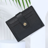 Case Credit Fashion Simple Buckle Coin Purse PU Leather Wallet Women Men Solid Color