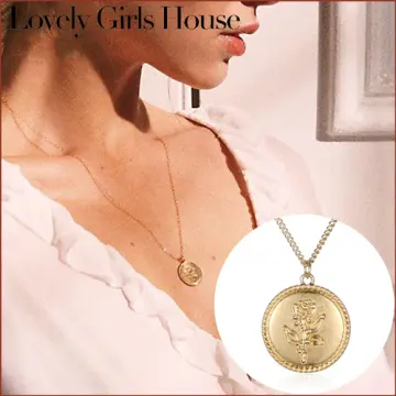 Gold chain with store locket for girl