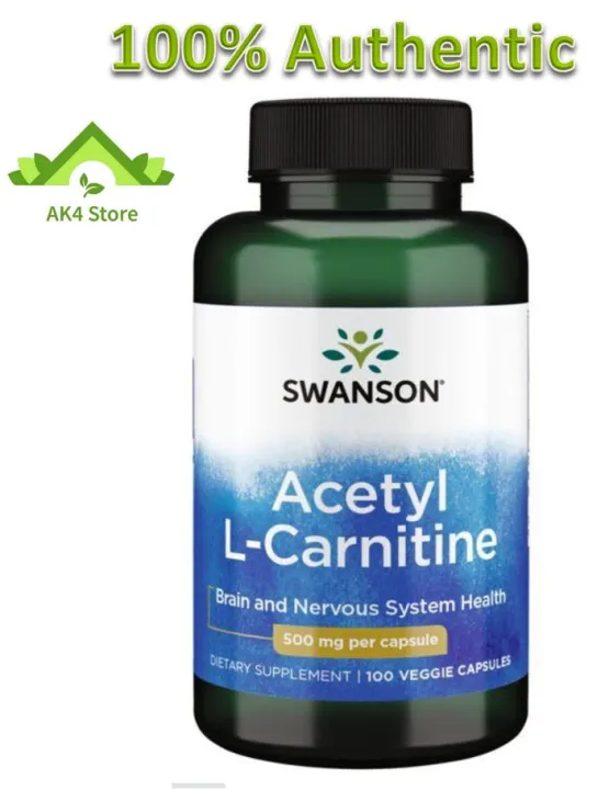 Acetyl LCarnitine 500 mg 100 capsules, Brain and Nervous System Health