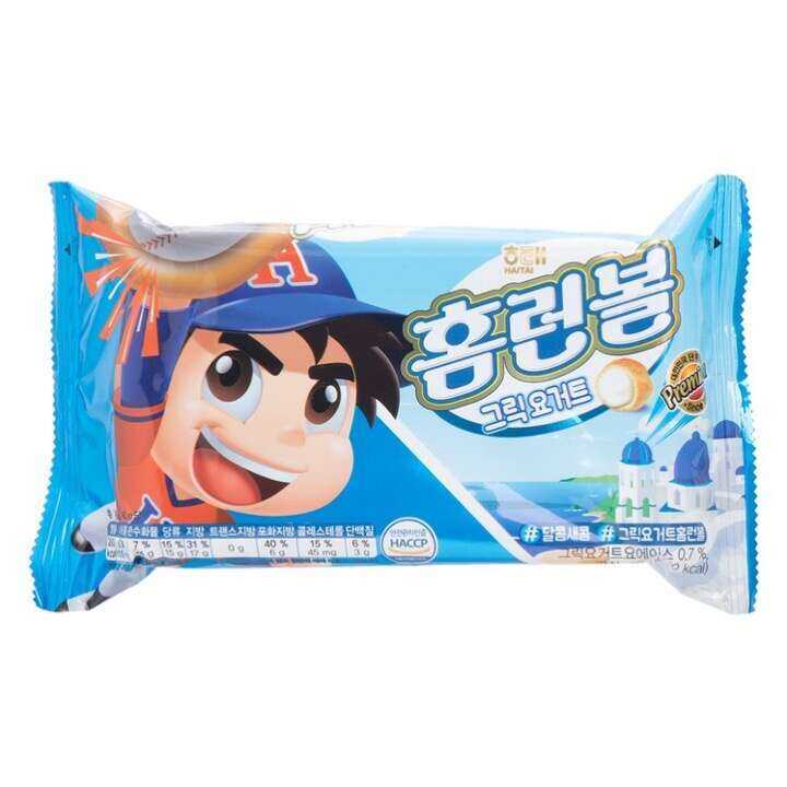 ขนมเกาหลี-ขนมแบคฮยอนทาน-ขนมโฮมรันบอลรสโยเกิร์ต-haitai-home-run-ball-greek-yogurt-pastry-46g