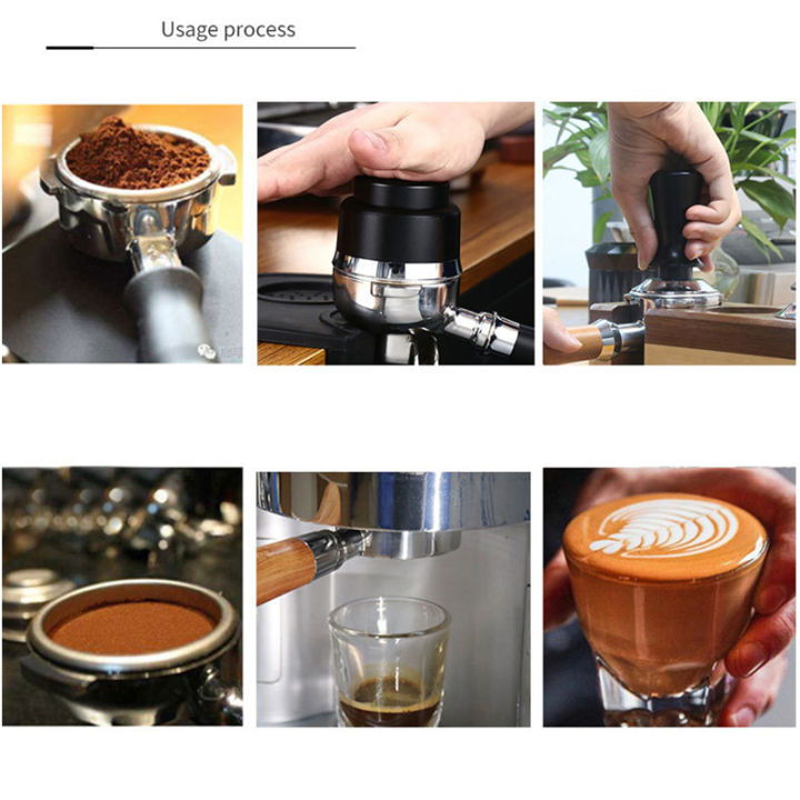 สแตนเลสที่อัดกาแฟยืดหยุ่นความดันคงที่ฤดูใบไม้ผลิที่อัดกาแฟ2nd-รุ่นสีดำ