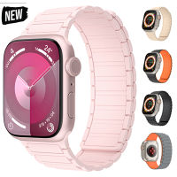 Tali Jam Tangan Silikon แม่เหล็กกีฬาสำหรับนาฬิกา Apple อัลตร้า2 49มม. 45มม. 44 42มม. 38 40 41มม. ชุดวงดนตรีสำหรับ IWatch กันน้ำคุณภาพสูงขายดี9 8 7 6 5 4อัลตร้า3