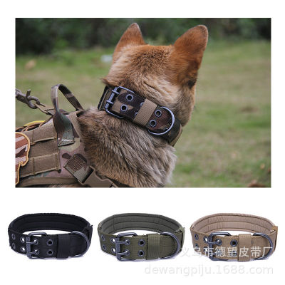 Elizabeth Circle Tactical Collar ปลอกคอสัตว์เลี้ยงเชือกฝึก ปลอกคอสุนัขทหาร ปลอกคอสุนัขกลางแจ้ง 5QBG