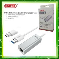 UNITEK USB 3.0 Aluminium Gigabit Ethernet Converter With usb Type-C Adapter Y-3464A