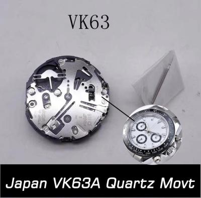 hot【DT】 Preminum Japan VK63 VK63A Movement Chronograph Hours Replace for Calendar 0 Jewels