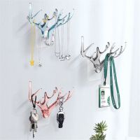 New Wall Hanging Hook Deer Antlers Wall Coat Rack for Clothes Self Adhesive Display Racks Key Hanger Wall Storage Horns Hangers Picture Hangers Hooks