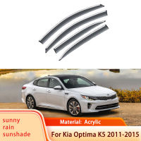 4x รถหน้าต่าง Visor สำหรับ Kia Optima K5 TF 2011 2012 2013 2014 2015กันสาด Sun Rain Deflector Shelters Shades Guard อุปกรณ์เสริม