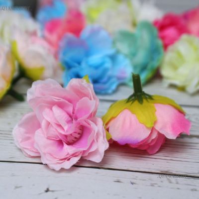 [AYIQ Flower Shop] 5/30/100ชิ้นสีชมพูอ่อนประดิษฐ์ Hibiscus Cherry ดอกไม้ผ้าไหมสำหรับ Garland สมุดภาพ DIY พวงหรีดงานแต่งงานตกแต่ง B55