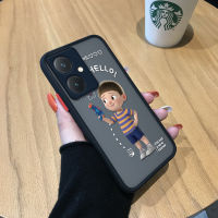 GGK เคสสำหรับ Vivo Y27ตัวการ์ตูนน่ารักเด็กชายตัวเล็กมีน้ำค้างแข็งโปร่งใสเคสใส่โทรศัพท์ฝาครอบเต็มขอบนิ่มกันกระแทกกล้องปกป้องเคส