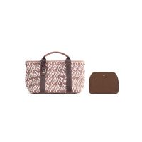 SHU HANDBAGS SIGNET ON RIVIERA TOTE BAGS MORTAR BROWN กระเป๋า