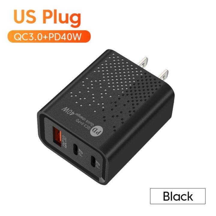 ฮ็อตวัตต์ชาร์จโทรศัพท์ที่ชาร์จไฟรวดเร็ว-usb-pd-60วัตต์-qc3-0พอร์ตหลาย3พอร์ต-type-c-ปลั๊กดัดแปลงโทรศัพท์มือถือสำหรับการเครื่องชาร์จติดผนังความเร็วสูง-xiaomi