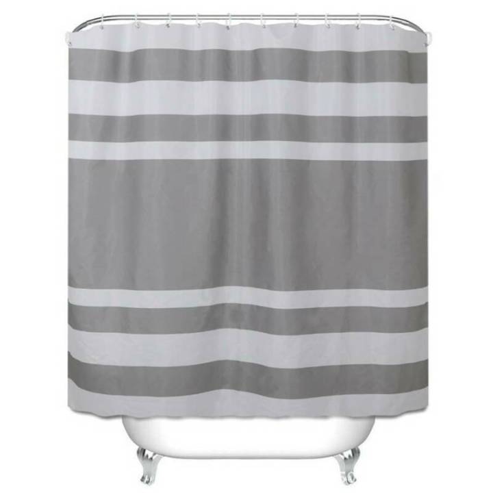 striped-bathroom-shower-bathtub-curtain-with-ring-hooks-modern-design-bath-decor
