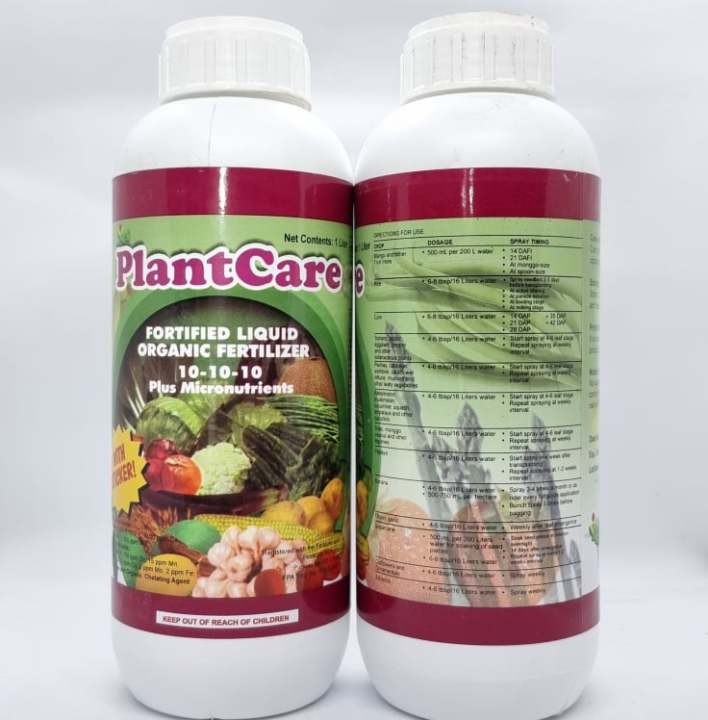 PLANTCARE Fortified Liquid Organic Fertilizer plus Micronutrients ...