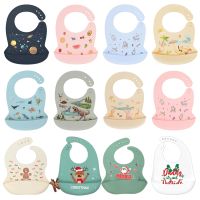 Silicone Babi Bib Waterproof Saliva Dripping Banana Bibs Cartoon Newborn Feeding Soft Edible Aprons Baby Adjustable Burp Scarf Aprons