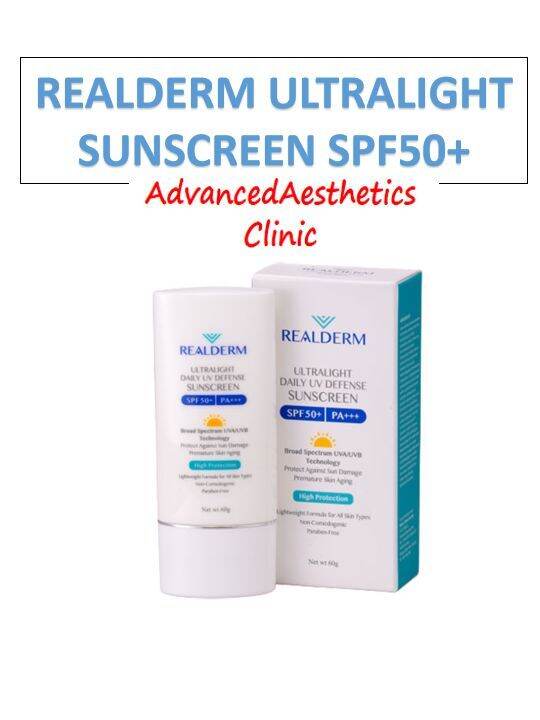 Realderm Ultralight Sunscreen Spf 50 60gm Lazada